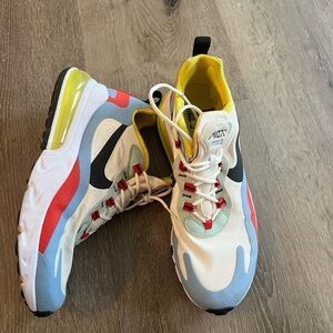 Nike White and Red Chunky Sneakers